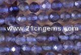 CTG753 15.5 inches 2mm faceted round tiny iolite gemstone beads