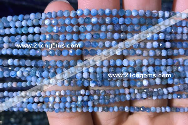CTG759 15.5 inches 2mm faceted round tiny apatite gemstone beads