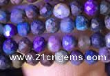 CTG792 15.5 inches 4mm faceted round tiny chrysocolla beads