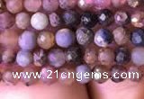 CTG798 15.5 inches 3mm faceted round tiny ruby sapphire beads