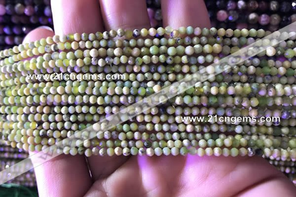 CTG824 15.5 inches 2mm faceted round tiny chrysotine beads