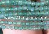 CTG827 15.5 inches 2mm faceted round tiny green agate beads