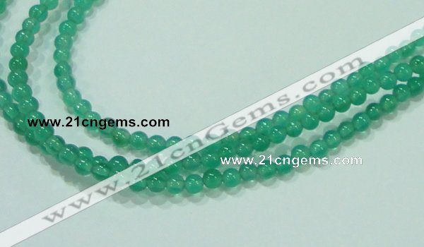 CTG83 15.5 inches 3mm round grade AA tiny green agate beads wholesale