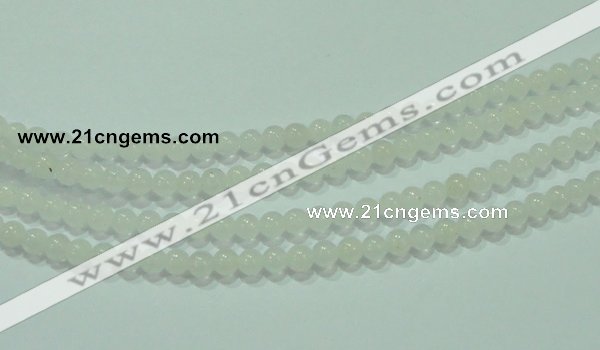 CTG84 15.5 inches 3mm round tiny white jade beads wholesale