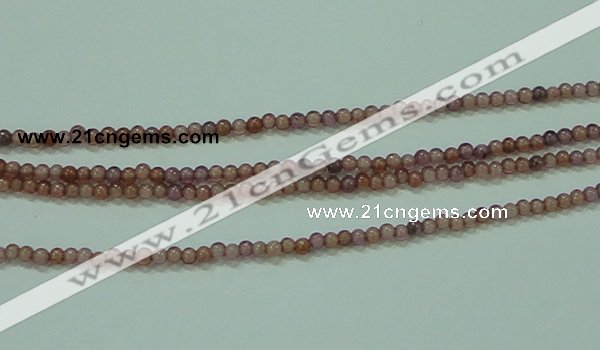 CTG89 15.5 inches 1.5mm round grade B tiny garnet beads wholesale