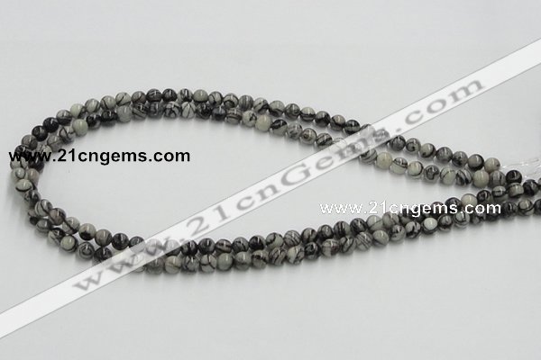 CTJ02 16 inches 6mm round black water jasper beads wholesale