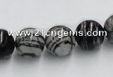 CTJ03 16 inches 14mm round black water jasper beads wholesale