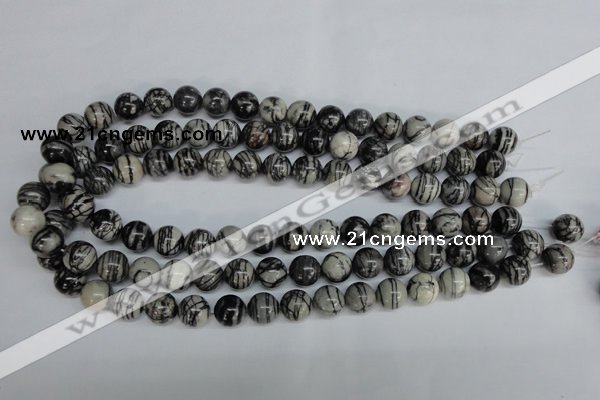CTJ29 15.5 inches 16mm round black water jasper beads wholesale