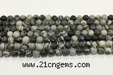 CTJ411 15.5 inches 6mm round black water jasper gemstone beads wholesale