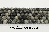 CTJ413 15.5 inches 10mm round black water jasper gemstone beads wholesale