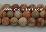 CTJ701 15.5 inches 6mm round red net jasper beads wholesale