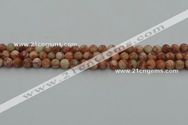 CTJ701 15.5 inches 6mm round red net jasper beads wholesale