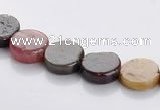 CTO01 9mm multicolored coin natural tourmaline beads Wholesale