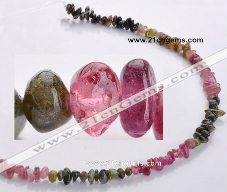 CTO03 15.5 inches 4*7mm freeform natural tourmaline chips beads