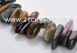 CTO04 15.5 inches 5*13mm freeform natural tourmaline chips beads