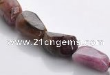 CTO08 15.5 inches 8*12mm freeform natural tourmaline beads