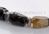 CTO09 faceted column & roundel natural tourmaline bead wholesale