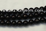 CTO101 15.5 inches 6mm round natural black tourmaline beads