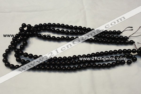 CTO101 15.5 inches 6mm round natural black tourmaline beads