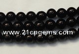 CTO102 15.5 inches 8mm round natural black tourmaline beads