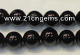 CTO104 15.5 inches 12mm round natural black tourmaline beads