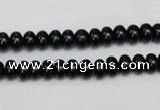 CTO117 15.5 inches 5*8mm rondelle black tourmaline beads