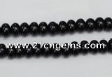 CTO118 15.5 inches 6*10mm rondelle black tourmaline beads