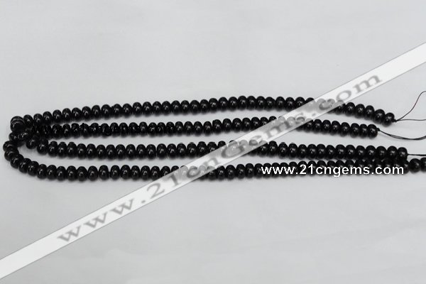 CTO119 15.5 inches 7*11mm rondelle black tourmaline beads