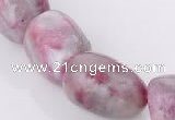 CTO12 15.5 inches 13*20mm freeform natural tourmaline beads