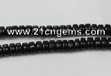 CTO121 15.5 inches 3*6mm rondelle black tourmaline beads