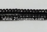 CTO122 15.5 inches 4*8mm rondelle black tourmaline beads