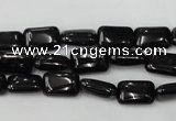 CTO124 15.5 inches 8*12mm rectangle black tourmaline beads