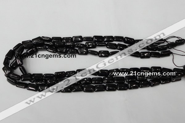 CTO124 15.5 inches 8*12mm rectangle black tourmaline beads