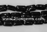 CTO125 15.5 inches 10*14mm rectangle black tourmaline beads