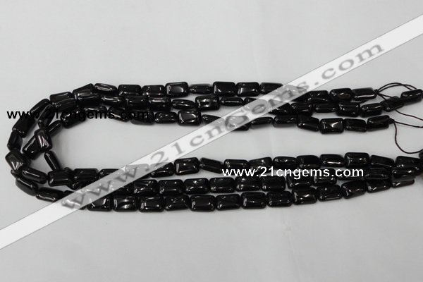 CTO125 15.5 inches 10*14mm rectangle black tourmaline beads