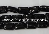 CTO126 15.5 inches 12*16mm rectangle black tourmaline beads