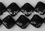 CTO127 15.5 inches 15*15mm diamond black tourmaline beads