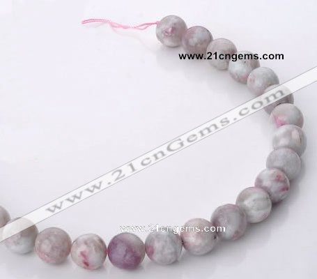 CTO17 15 inches 12mm round natural tourmaline beads wholesale