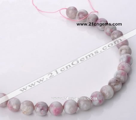 CTO18 15 inches 14mm round natural tourmaline beads wholesale