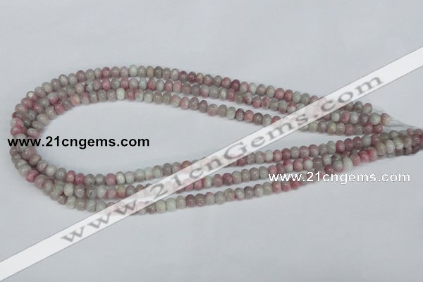 CTO201 15.5 inches 5*10mm rondelle pink tourmaline gemstone beads