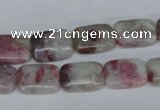 CTO209 15.5 inches 8*12mm rectangle pink tourmaline gemstone beads