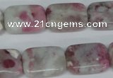 CTO212 15.5 inches 15*20mm rectangle pink tourmaline gemstone beads