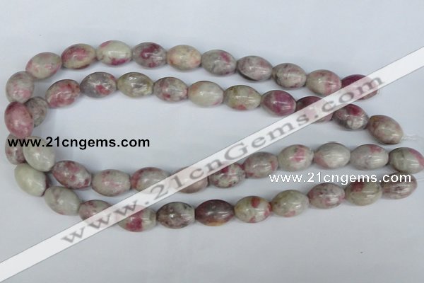 CTO217 15.5 inches 13*18mm rice pink tourmaline gemstone beads