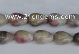 CTO218 15.5 inches 10*14mm teardrop pink tourmaline gemstone beads