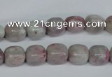 CTO220 15.5 inches 9*11mm nugget pink tourmaline gemstone beads