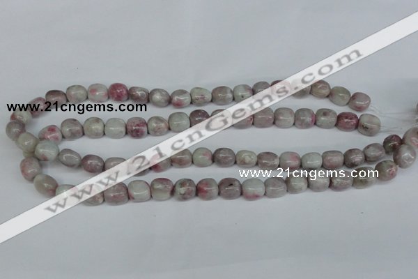 CTO220 15.5 inches 9*11mm nugget pink tourmaline gemstone beads