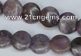 CTO222 15.5 inches 10mm flat round tourmaline gemstone beads