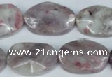 CTO233 15.5 inches 20*30mm wavy oval tourmaline gemstone beads