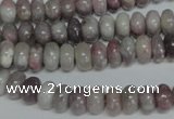 CTO237 15.5 inches 5*8mm rondelle pink tourmaline gemstone beads