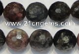 CTO32 15.5 inches 16mm faceted round natural tourmaline beads